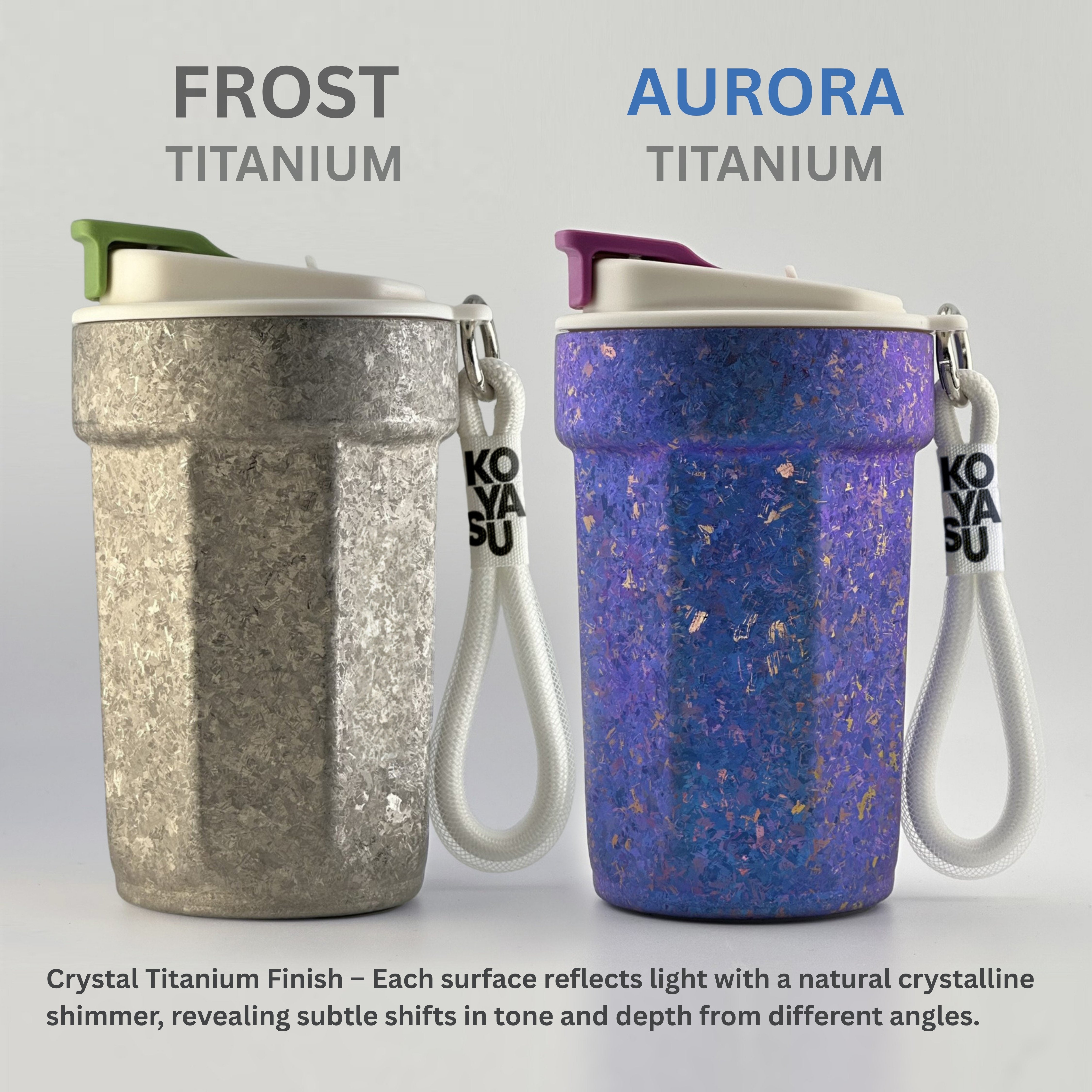 KOYASU Prime 12oz Pure Titanium Tumbler - Vacuum Insulated (Aurora & Frost Series)